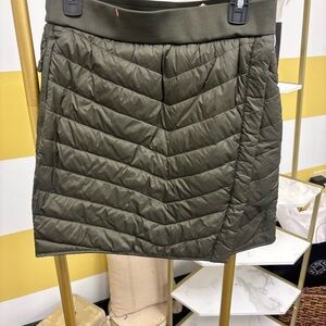 Aventure Green Freece Lined Quilted Snow Skirt S